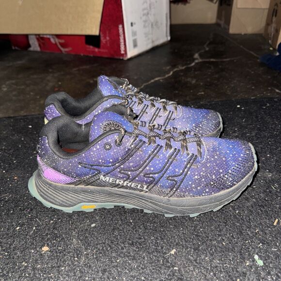 Merrell Moab Flight Shoes Womens Size 9.5 Night Sky Vibram Trail Running J066928 - Picture 1 of 7